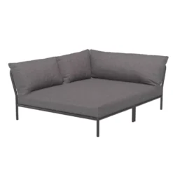 Houe Level2 Cozy Corner Loungebank Links Frame Donkergrijs Stof Slate