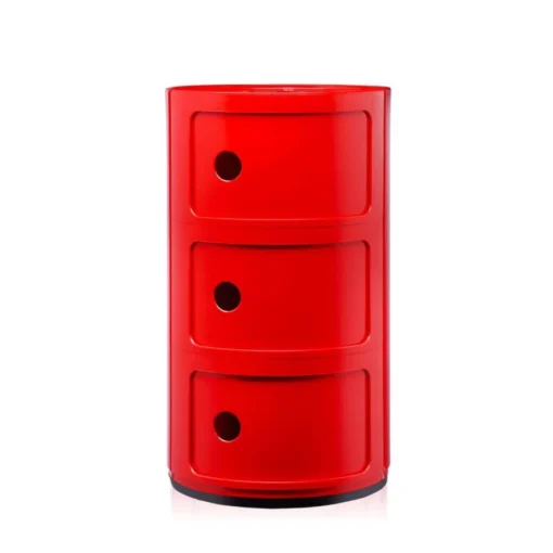 Kartell Componibili Kast Nachtkastje Large (3 Comp.) Rood