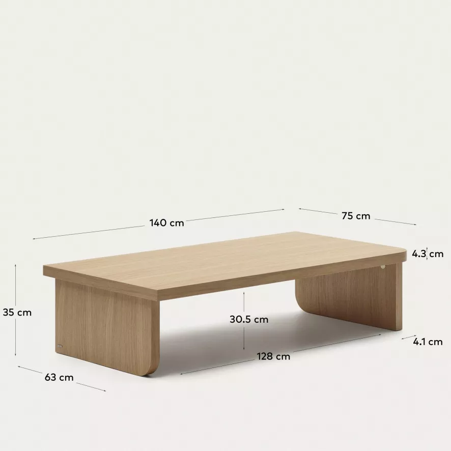 Kave Home Oaq Salontafel 140x75 4 Kave Home Oaq Salontafel 140x75 - Afbeelding 2