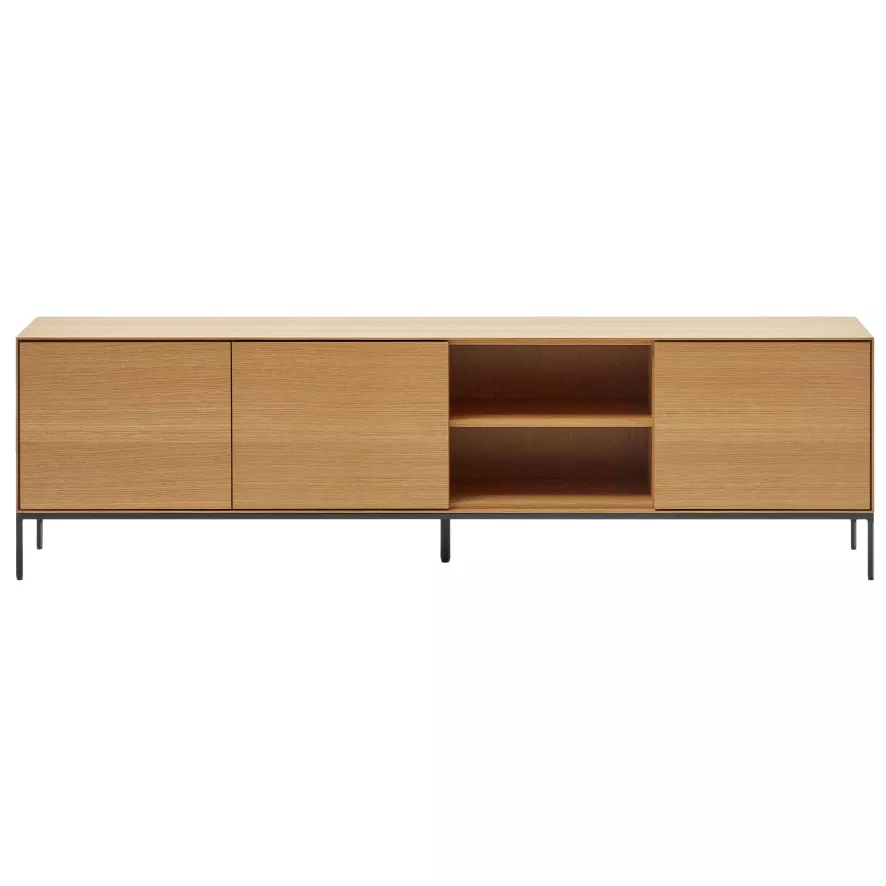 Kave Home Vedrana Tv-meubel 195x55 Eiken 3 Kave Home Vedrana Tv-meubel 195x55 Eiken