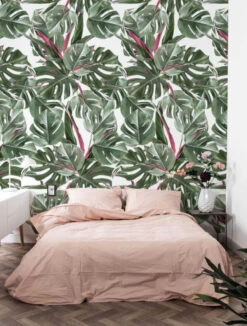 KEK Amsterdam Monstera Botanical Leaves Behang, Pink -Winkel Voor Woninginrichting x886x886 kek amsterdam botanical leaves behang3.jpg.pagespeed.ic .fUyYJJxogb