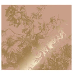 KEK Amsterdam Engraved Flowers 3 Gold Metallic Behang 6 Banen