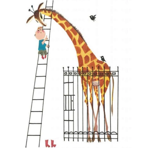 KEK Amsterdam Giant Giraffe Behangpaneel 142x180