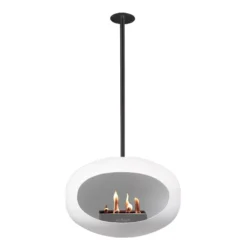 Le Feu Sky Haard Bio Ethanol 100 Cm White Black Pole