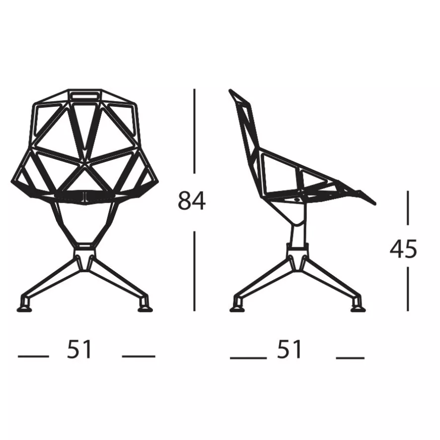 Magis Chair One 4Star Stoel Draaibaar Wit 5 Magis Chair One 4Star Stoel Draaibaar Wit - Afbeelding 3
