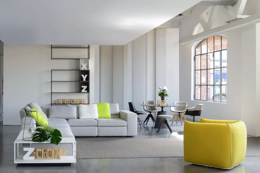 MDF Italia Flow Chair Gestoffeerde Stoel Met Grijs LEM Onderstel, Witte Kuip, Londra Burgundy 5 MDF Italia Flow Chair Gestoffeerde Stoel Met Grijs LEM Onderstel, Witte Kuip, Londra Burgundy - Afbeelding 3