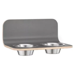 MiaCara Arco Kattenvoerbak Wand Grijs