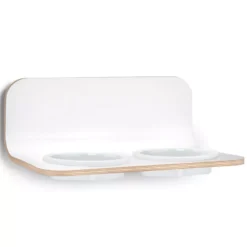 MiaCara Arco Kattenvoerbak Wand Porselein Wit