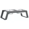MiaCara Desco Hondenvoerbak Medium Aluminium Grijs