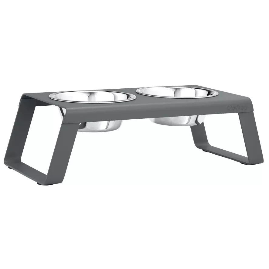 MiaCara Desco Hondenvoerbak Medium Aluminium Grijs 3 MiaCara Desco Hondenvoerbak Medium Aluminium Grijs