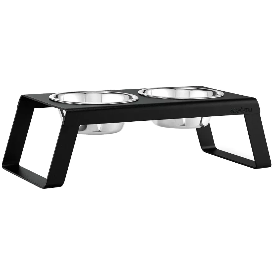 MiaCara Desco Hondenvoerbak Medium Aluminium Grijs 4 MiaCara Desco Hondenvoerbak Medium Aluminium Grijs - Afbeelding 2