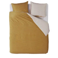 Beddinghouse Impact Dekbedovertrek 200x200/220 + 60x70 Oker