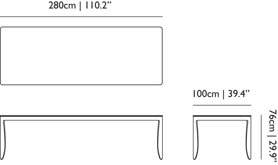 Moooi Monster Eettafel 280x100 Wenge Stained 4 Moooi Monster Eettafel 280x100 Wenge Stained - Afbeelding 2