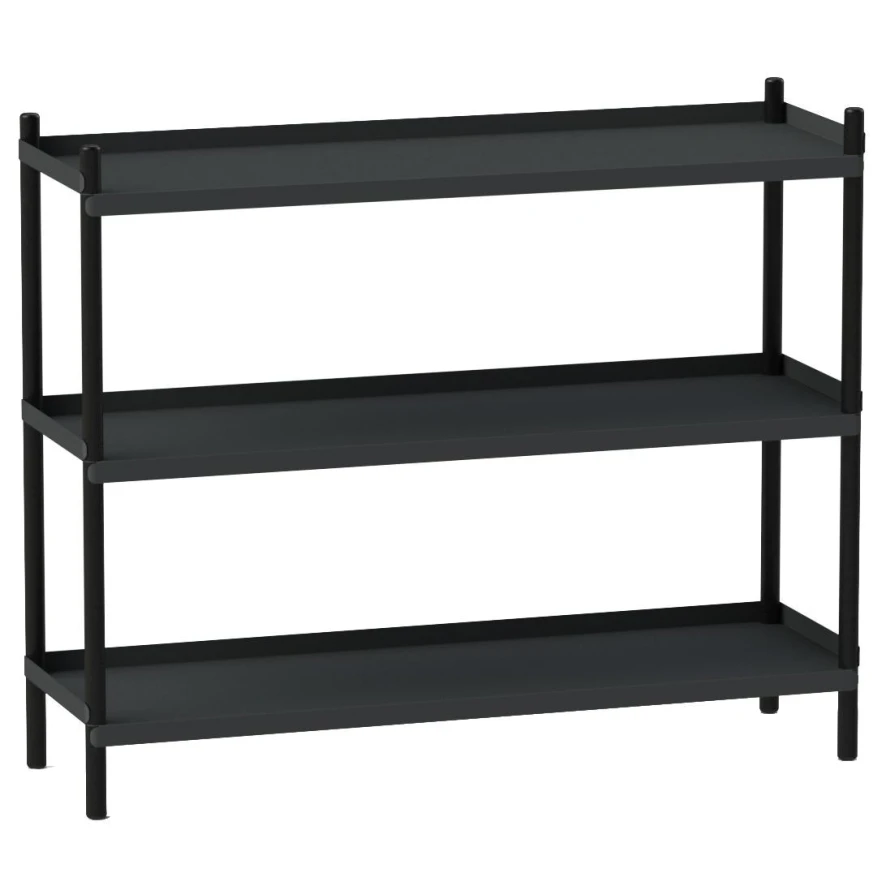 Nine Bolt Stellingkast Metaal 3 Planken 88x100 Zwart 3 Nine Bolt Stellingkast Metaal 3 Planken 88x100 Zwart