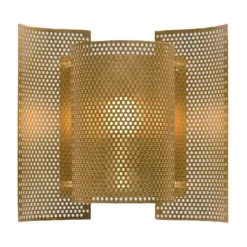 Northern Butterfly Perforated Wandlamp Messing