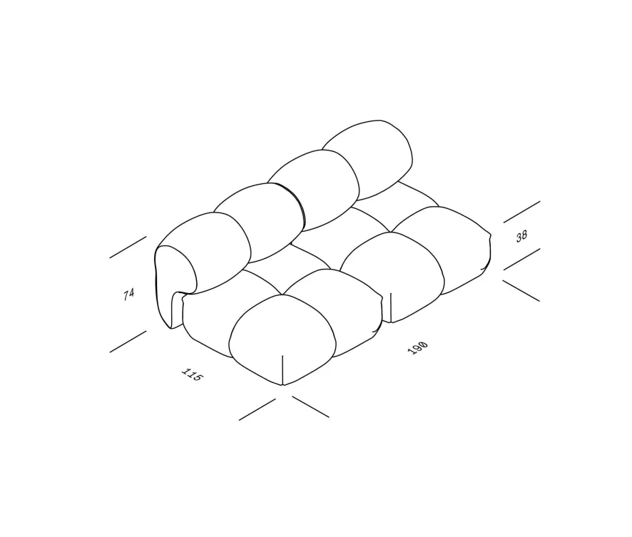Objekte Unserer Tage Sander 2,5-zits Bank Moss Green 13 Objekte Unserer Tage Sander 2,5-zits Bank Moss Green - Afbeelding 11