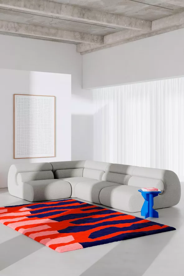 Objekte Unserer Tage Schäfer Vloerkleed 170x240 Chaos Rood/roze 6 Objekte Unserer Tage Schäfer Vloerkleed 170x240 Chaos Rood/roze - Afbeelding 4