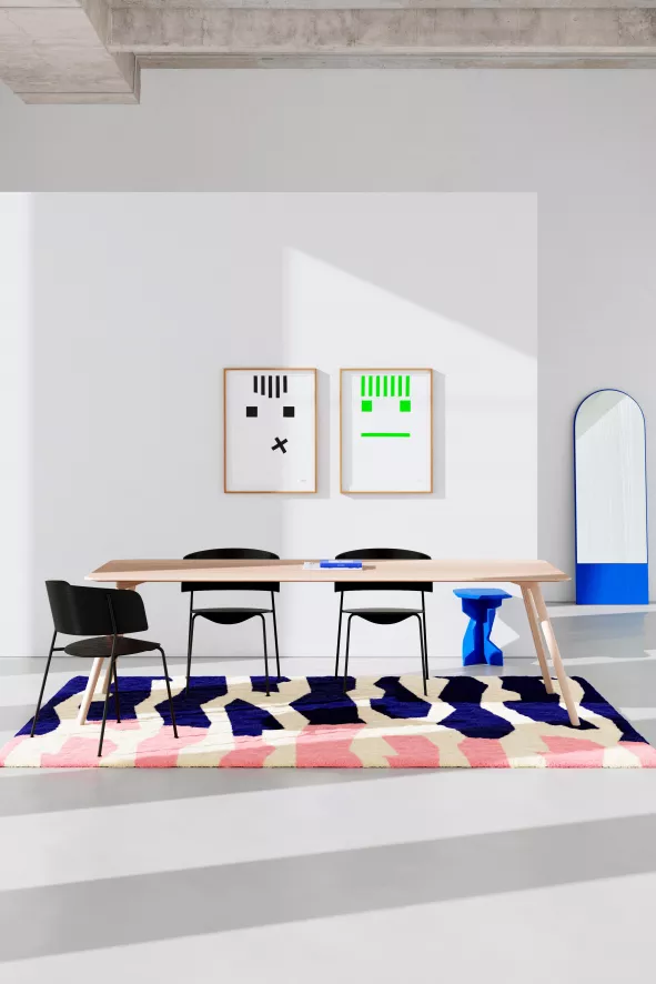 Objekte Unserer Tage Schäfer Vloerkleed 170x240 Chaos Rood/roze 9 Objekte Unserer Tage Schäfer Vloerkleed 170x240 Chaos Rood/roze - Afbeelding 7