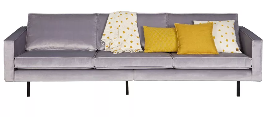 BePureHome Rodeo Velvet Bank 3-zits Blauw 4 BePureHome Rodeo Velvet Bank 3-zits Blauw - Afbeelding 2