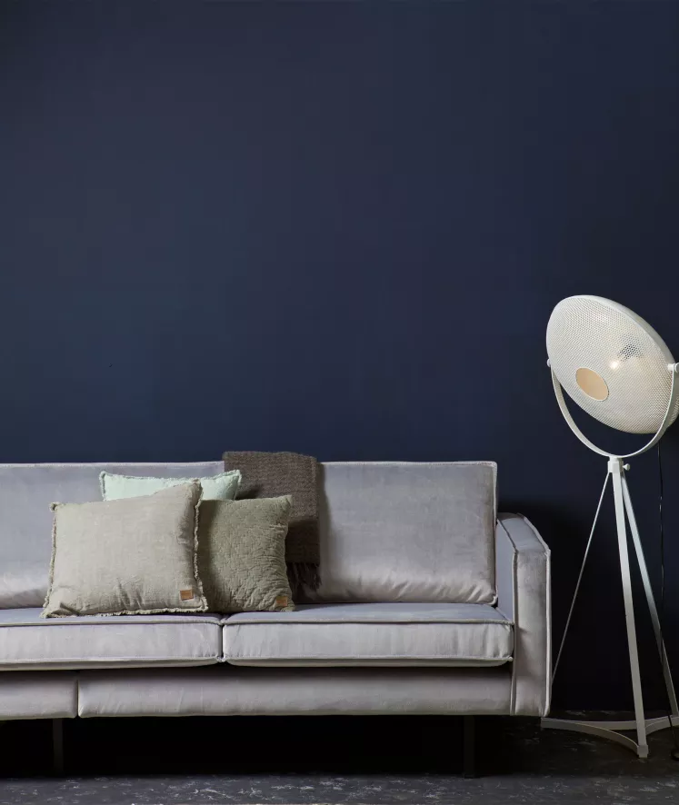 BePureHome Rodeo Velvet Bank 3-zits Blauw 5 BePureHome Rodeo Velvet Bank 3-zits Blauw - Afbeelding 3