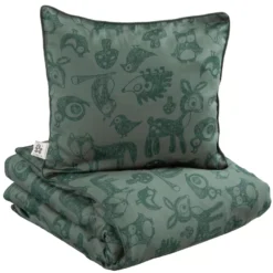 Sebra Forest Junior Dekbedovertrek 100x140 Bottle Green