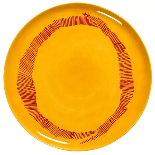 Serax Feast By Ottolenghi Schaal Ø35 Yellow Swirl Stripes Red