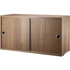 String Furniture Dressoir Large, Zwart/walnoot -Winkel Voor Woninginrichting x886x886 string cabinet with sliding doors 78x30x42cm walnoot detail.jpg.pagespeed.ic .iCco4pE zk