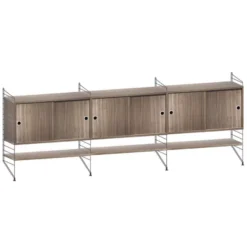 String Furniture Dressoir Large, Zwart/walnoot