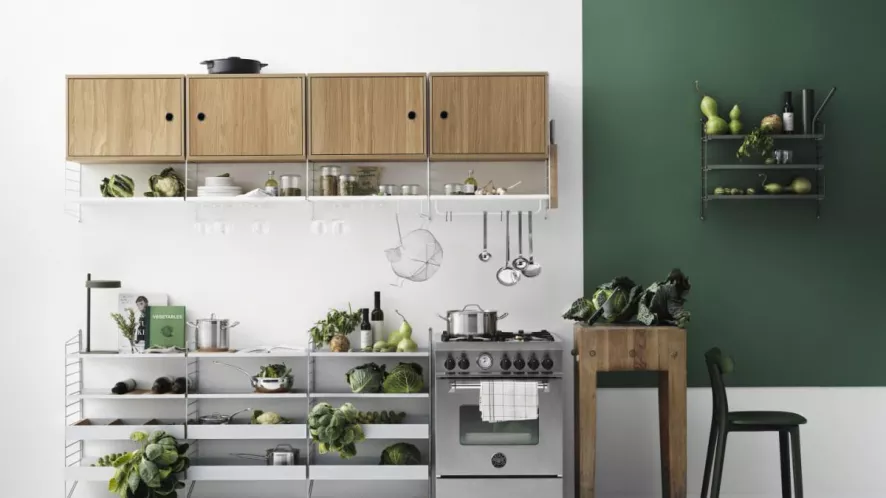 String Furniture Kast Met Openslaande Deur 58x42x30cm Walnoot 5 String Furniture Kast Met Openslaande Deur 58x42x30cm Walnoot - Afbeelding 3