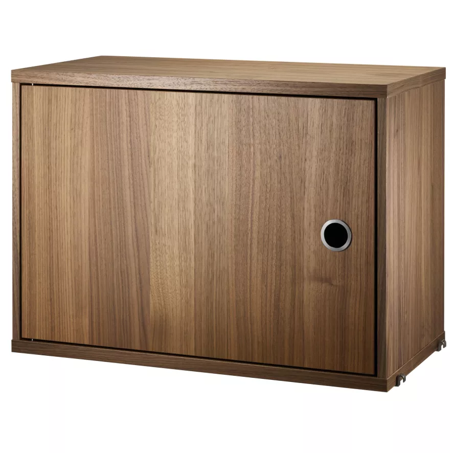 String Furniture Kast Met Openslaande Deur 58x42x30cm Walnoot 3 String Furniture Kast Met Openslaande Deur 58x42x30cm Walnoot
