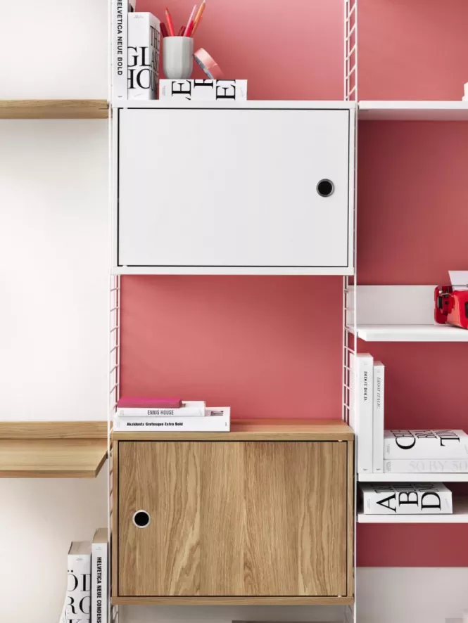 String Furniture Kast Met Openslaande Deur 58x42x30cm Walnoot 6 String Furniture Kast Met Openslaande Deur 58x42x30cm Walnoot - Afbeelding 4