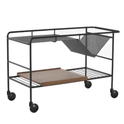 &tradition Alima NDS1 Trolley Zwart, Gelakt Walnoot
