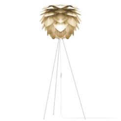 Umage Silvia Medium Tripod Vloerlamp Ø54 Wit Onderstel, Messing