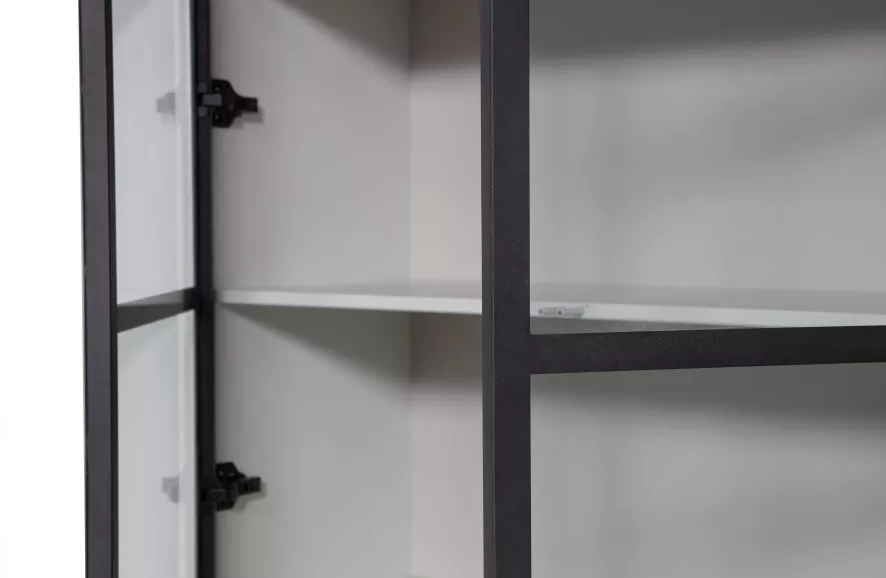 Vtwonen Basic Vitrinekast 4-deurs Mist 6 Vtwonen Basic Vitrinekast 4-deurs Mist - Afbeelding 4